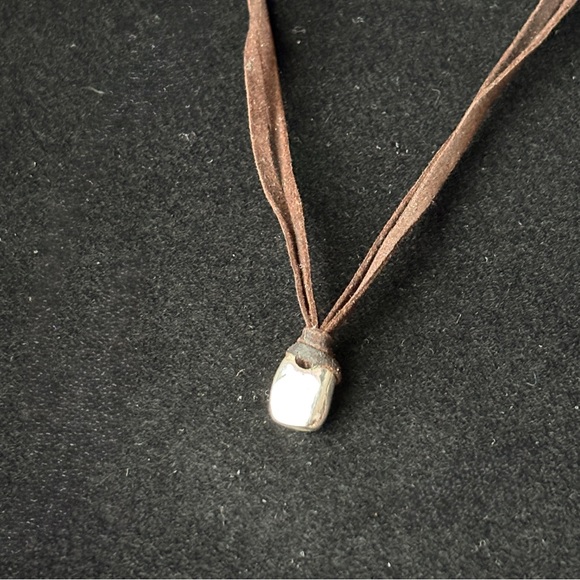 Chan Luu 925 Sterling Silver 15" Leather Necklace 3.47g - Picture 6 of 16